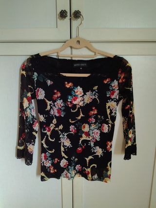 Blusa floreale pizzo Monica Magni taglia 42