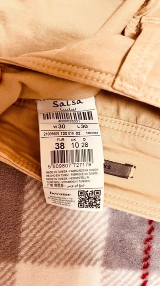 Pantalón mujer Salsa beige