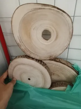 Centros de mesa madera para eventos.