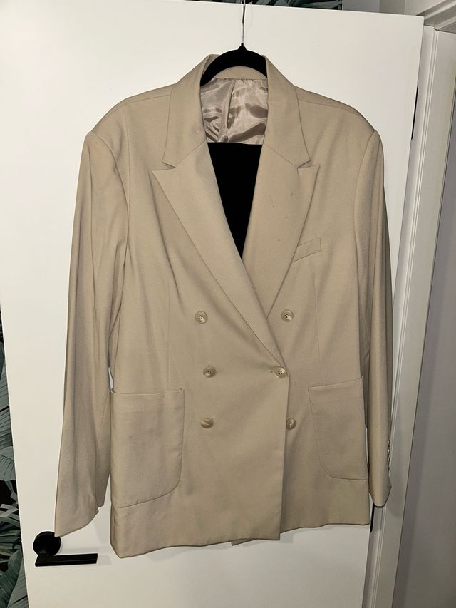 Blazer cruzada camel