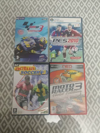 Pack 4 Juegos PC: MotoGP 3, PES 2010, Actual Socce