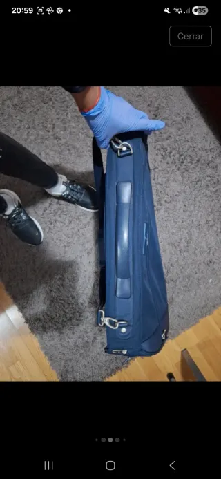 Maleta de traje Samsonite azul