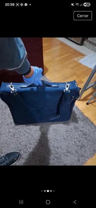Maleta de traje Samsonite azul