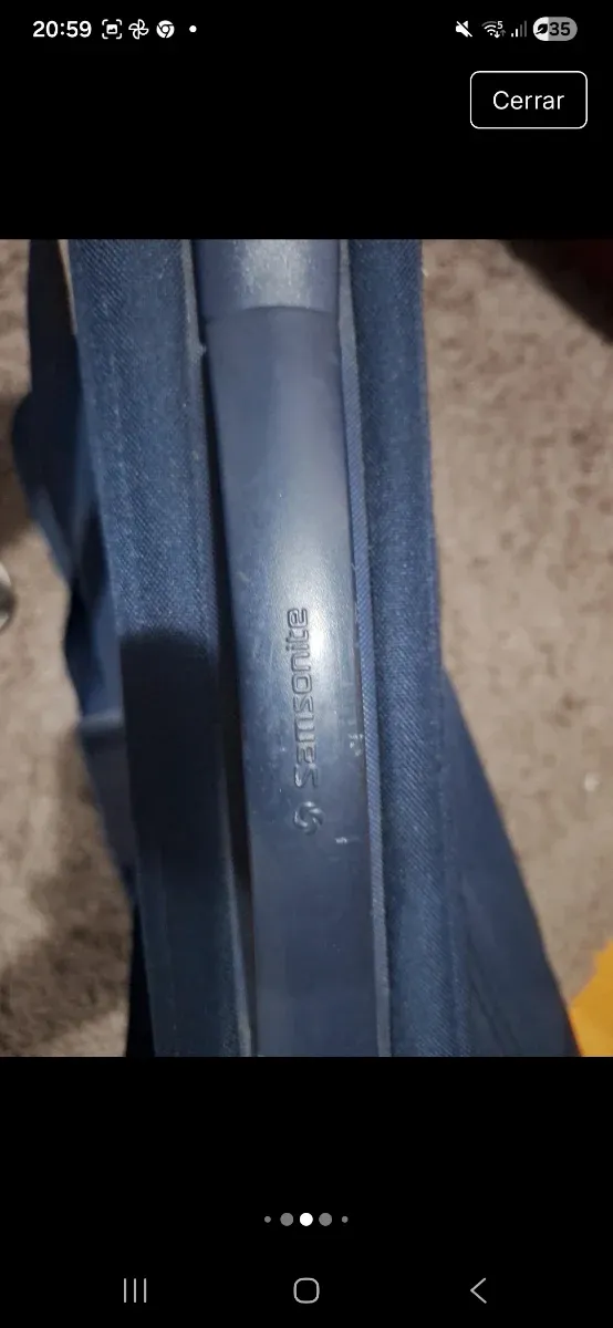 Maleta de traje Samsonite azul