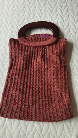 Bolso de mano burdeos