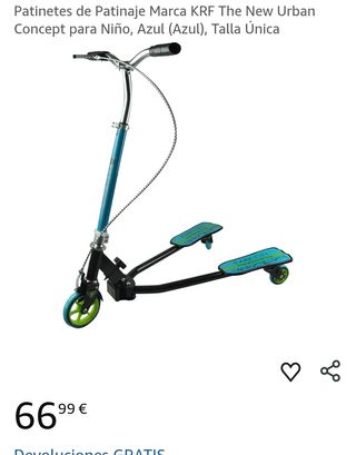Patinetes de Patinaje Marca KRF The New Urban Concept para Niño, Azul (Azul), Talla Única