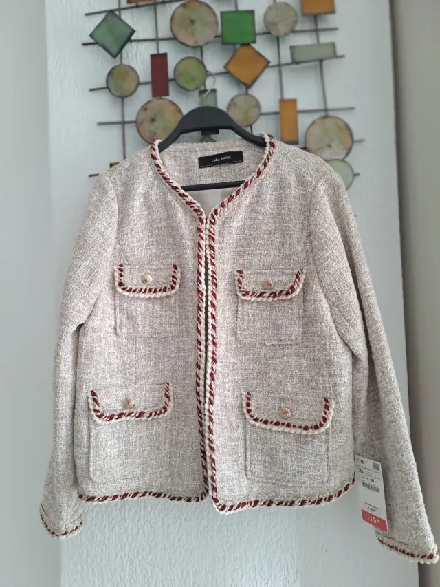 Chaqueta efecto ante forrada