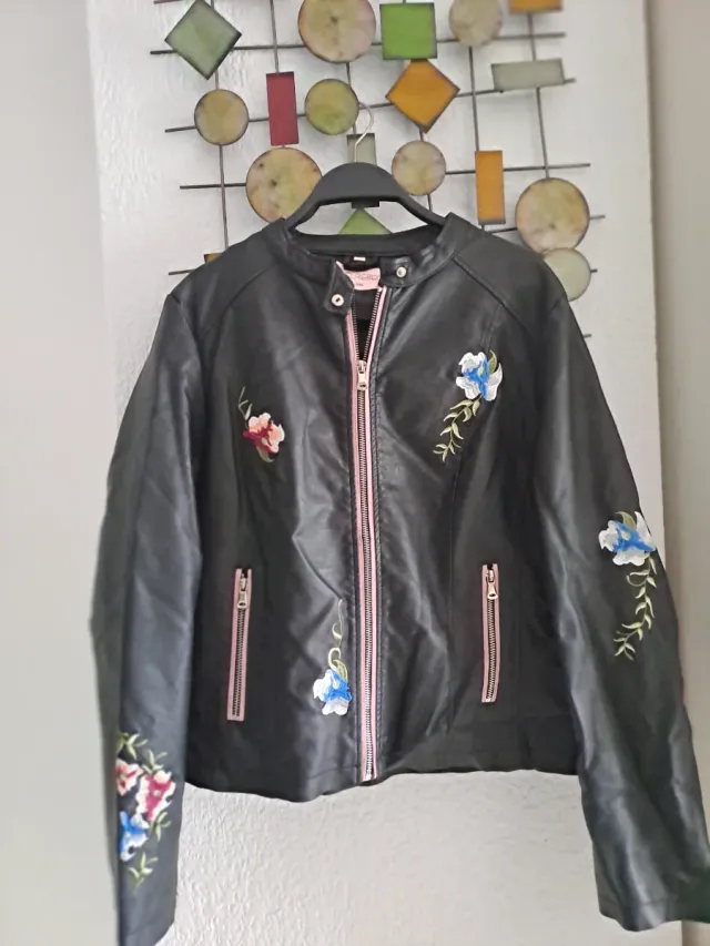 Chaqueta efecto ante forrada