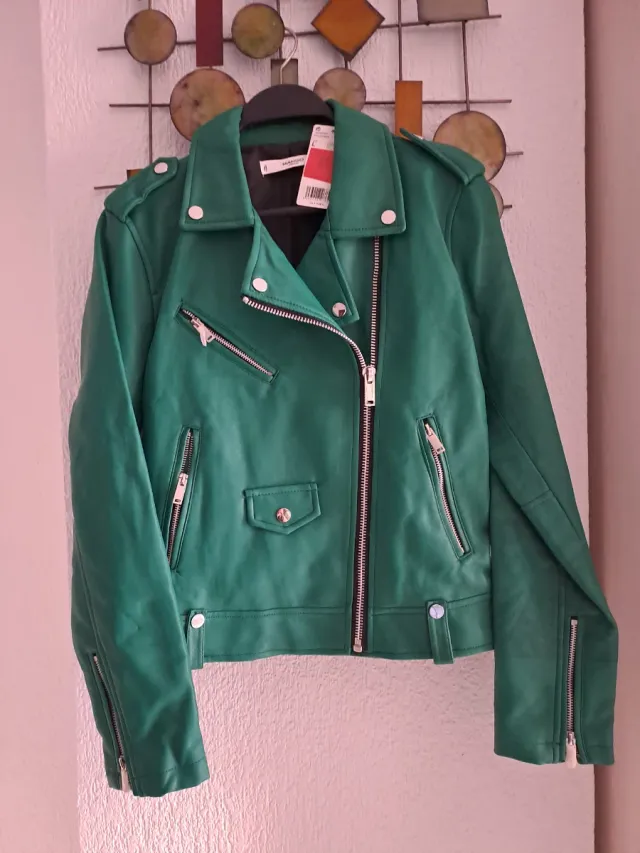 Chaqueta efecto ante forrada