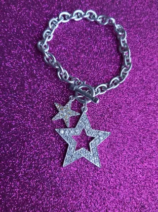 Pulsera Bershka 00s charms de Estrellas con Brillo