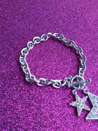 Pulsera Bershka 00s charms de Estrellas con Brillo
