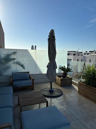 Sombrilla Parasol Grande 3x3m Color Taupe/Beige