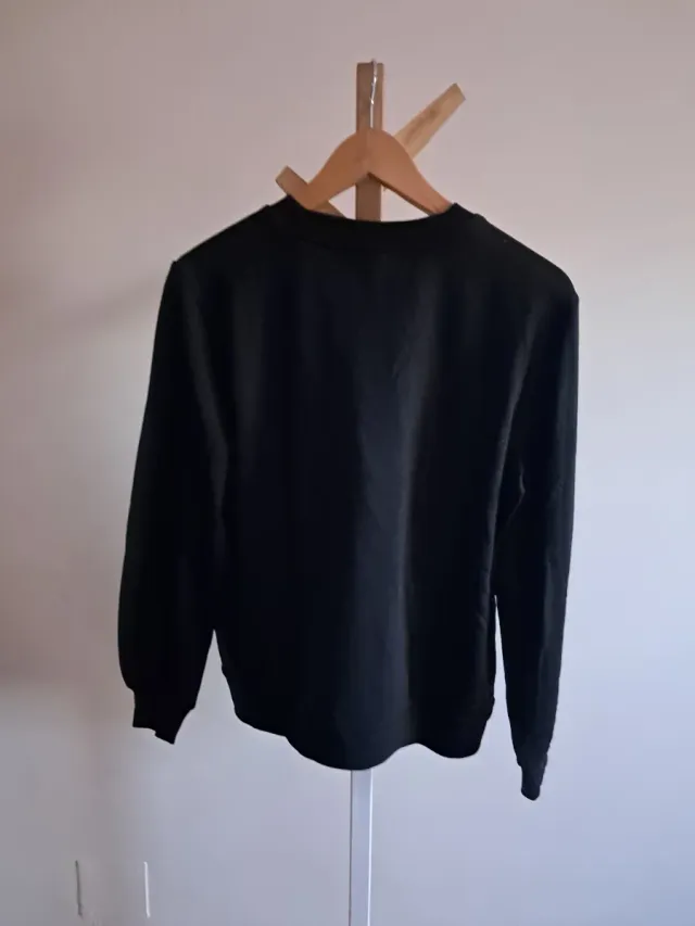 Sudadera mujer negra con estampado ONLY