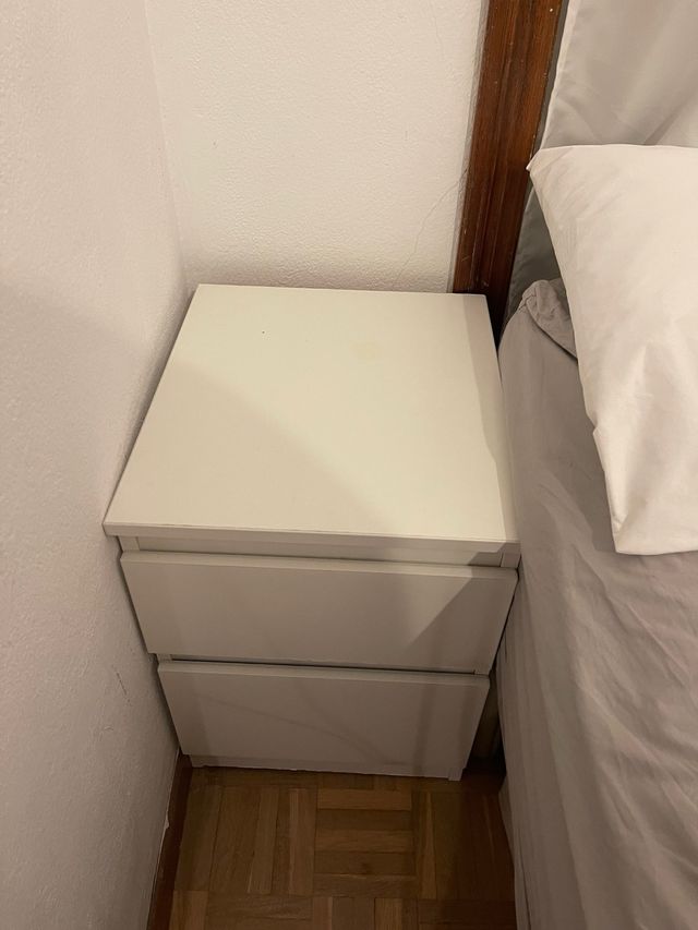 Mesita KULLEN 2 cajones - Blanco