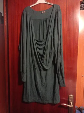 Vestido corto invierno mujer verde