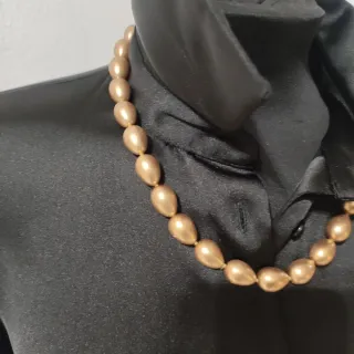 Collar Perlas de Mallorca Dorado.