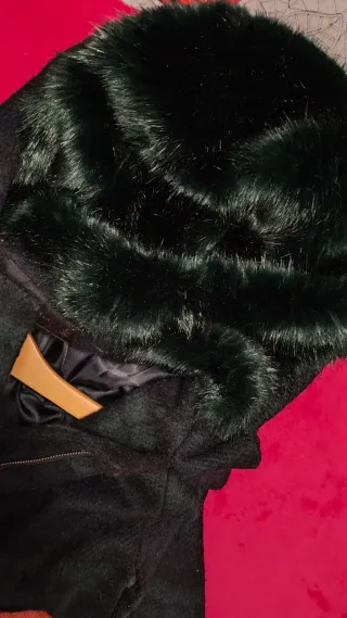 Capa Zara cuadros azul y verde xs