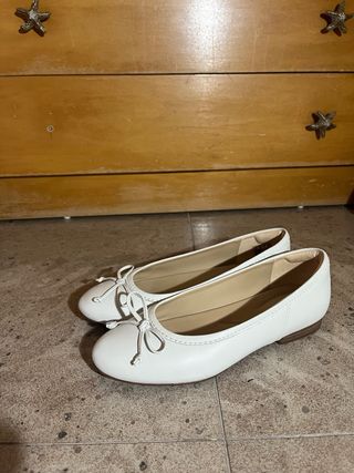 Bailarinas Clarks Blancas Mujer Talla 38