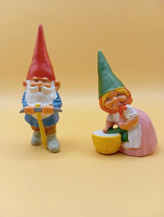 David lo gnomo e Lisa, personaggi vintage