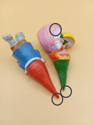 David lo gnomo e Lisa, personaggi vintage