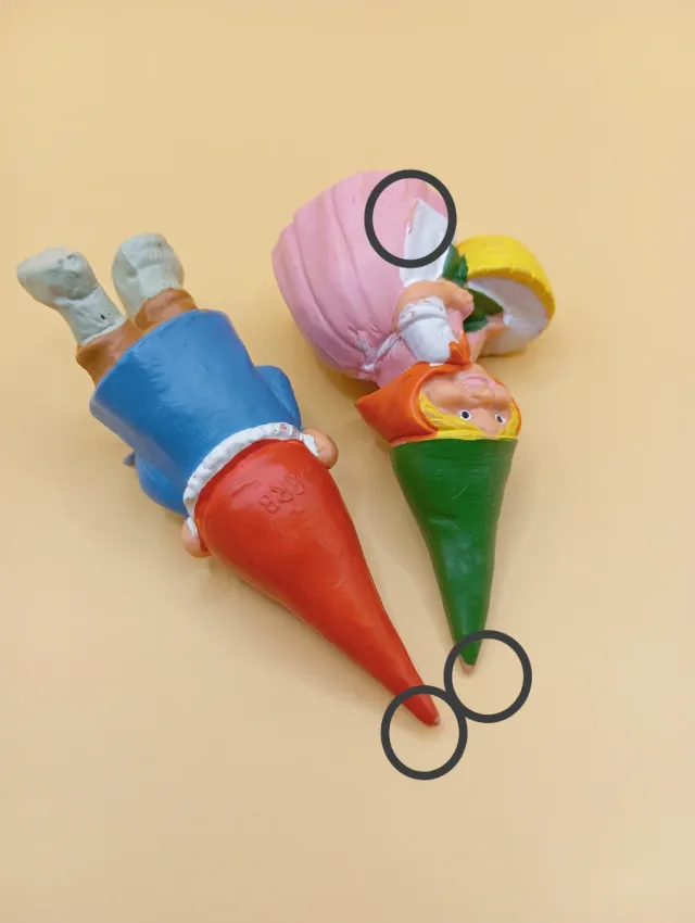 David lo gnomo e Lisa, personaggi vintage