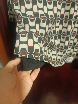 Vestido manga larga estampado mujer