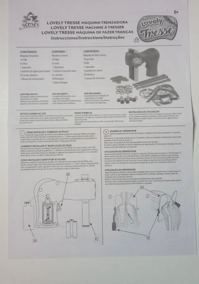 Trenza pelo automático con abalorios