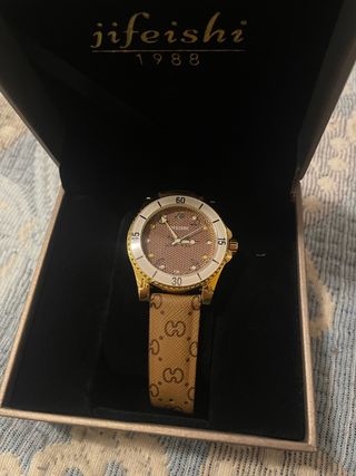 Reloj Jifeishi 1988 Dorado y Marrón