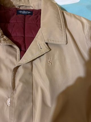 Gabardina Solera marrón claro talla L