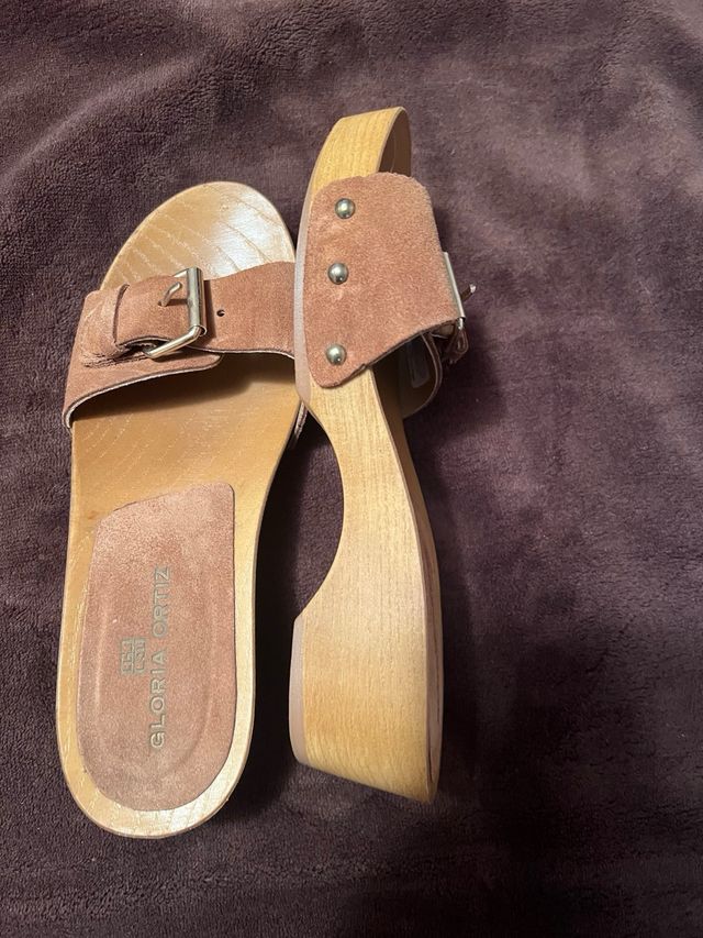 Chanclas Gloria Ortiz Marrones Nuevas a estrenar