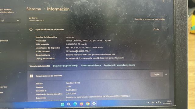 Acer Travelmate B Portátil Negro