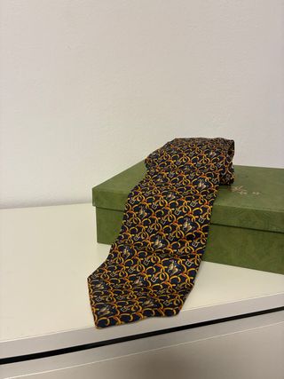 Corbata Giovanni Valentino Azul y Dorado