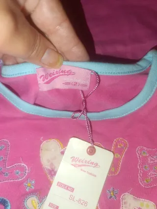 Camiseta Weixing Rosa Niña