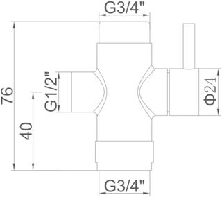Ibergrif Válvula desviadora de ducha