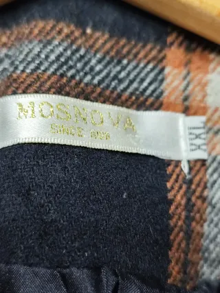 Americana cuadros azul y naranja