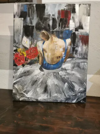 Dipinto su tela ballerina