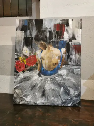 Dipinto su tela ballerina