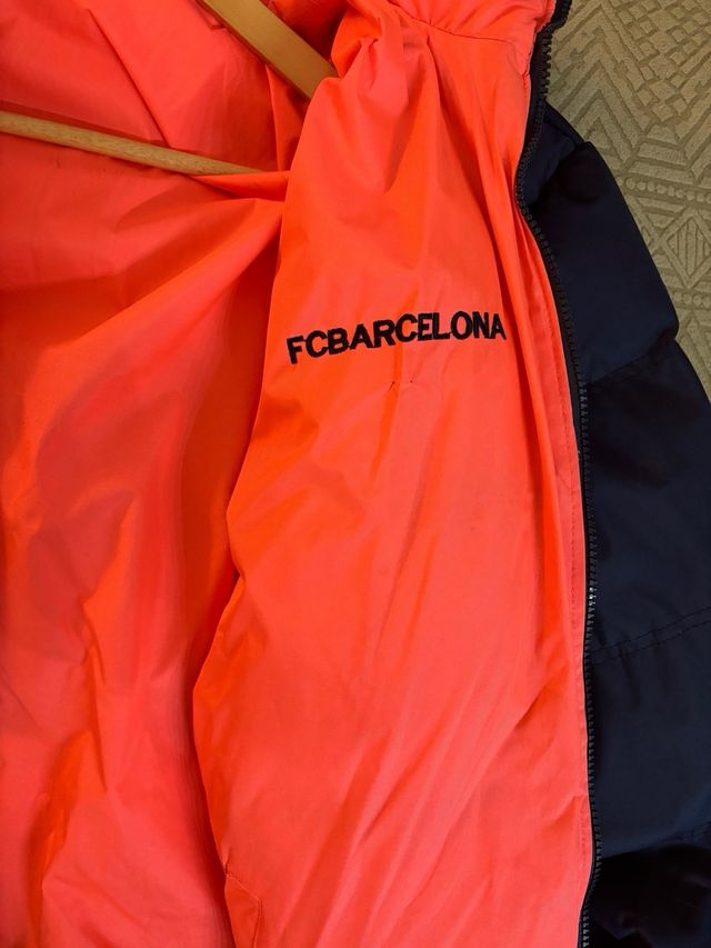 Plumífero FC Barcelona Oficial Azul y Naranja