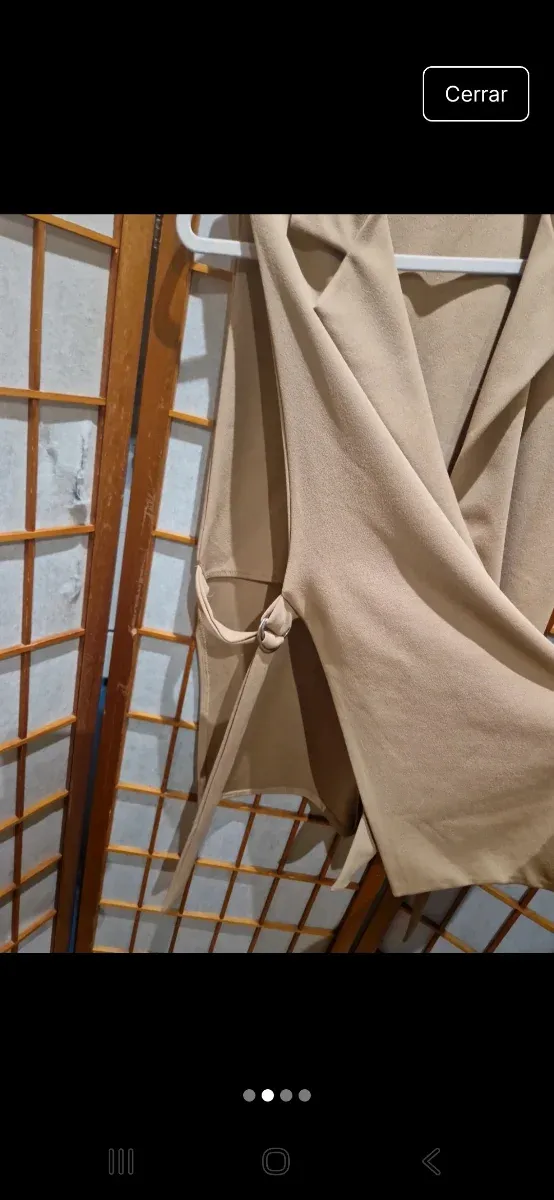 Chaleco beige talla única