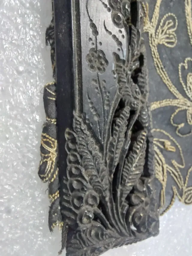 Leque francês Napoleão III 67 cm