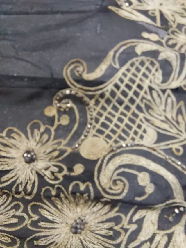 Leque francês Napoleão III 67 cm