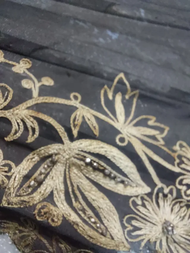 Leque francês Napoleão III 67 cm