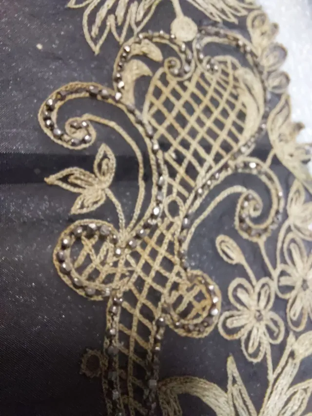 Leque francês Napoleão III 67 cm