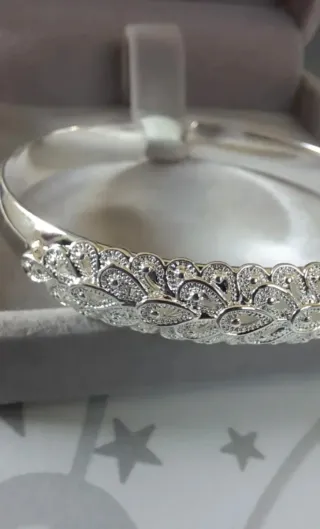 Brazalete Plata 999 Pavo Real