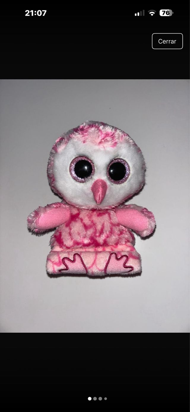 Pack 2 Peluches Ty Unicornio y Búho y Llaveros Pel