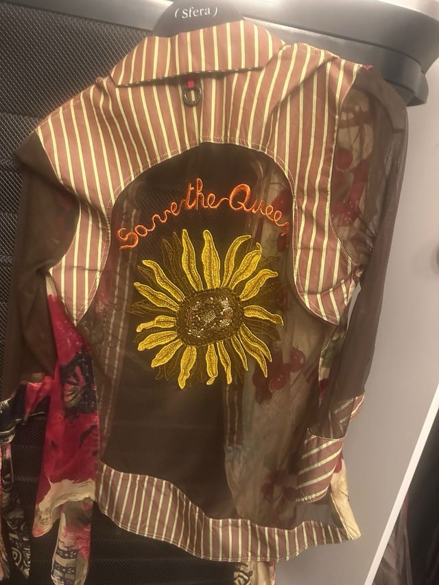 Camisa Save the Queen rayas rosa y marrón