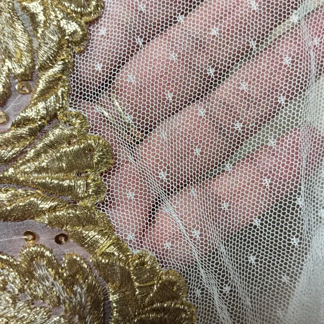 Pico de mantilla dorado para adulta