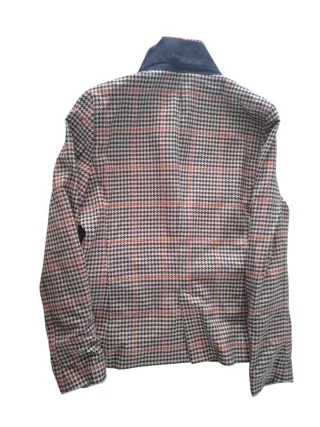 Americana Zara cuadros marrón y rojo