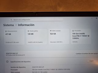 Portátil HP Gris/Plateado