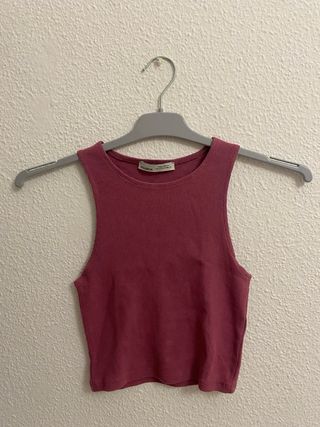 Top sin mangas Pull&Bear rosa talla XS